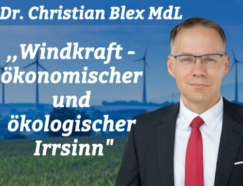 Vortragsabend ,,Windkraft – ökonomischer und ökologischer Irrsinn“ mit Dr. Christian Blex am 27.08.25 im Kreis Minden-Lübbecke