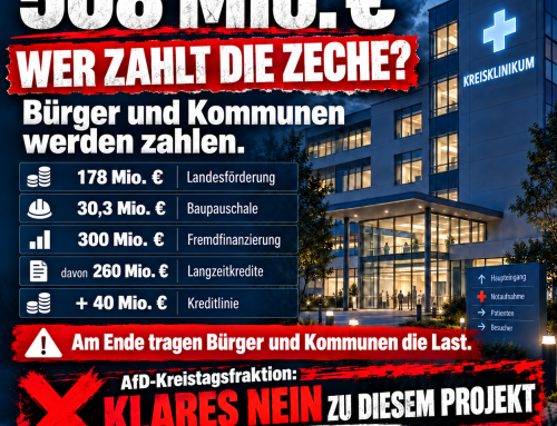 508 Millionen Euro für Klinikneubauten: AfD warnt vor finanziellem Abenteuer auf Kosten der Bürger