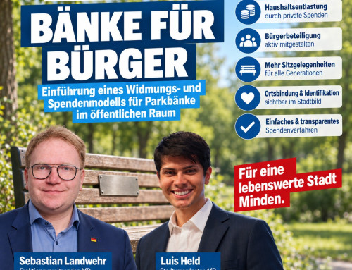 Bänke für Bürger – mehr Sitzgelegenheiten durch ein Spendenmodell
