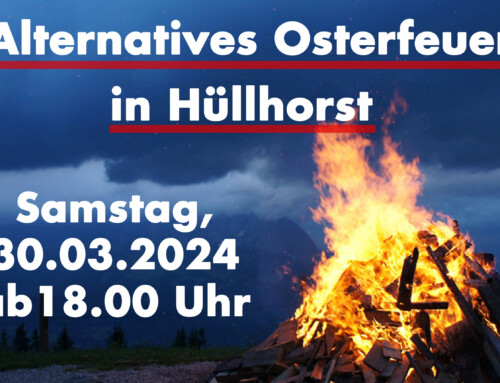 Alternatives Osterfeuer in Hüllhorst am 30.03.2024